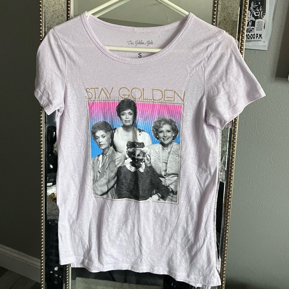 The Golden Girls Stay Golden Light Pink Short Sleeve Graphic size small
